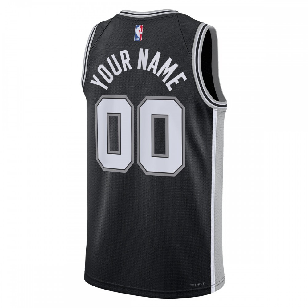 San Antonio Spurs Unisex 2022/23 Swingman Custom Jersey Black - Icon Edition-Pro Kit Vault | Brand New 26/27 Sports Jerseys